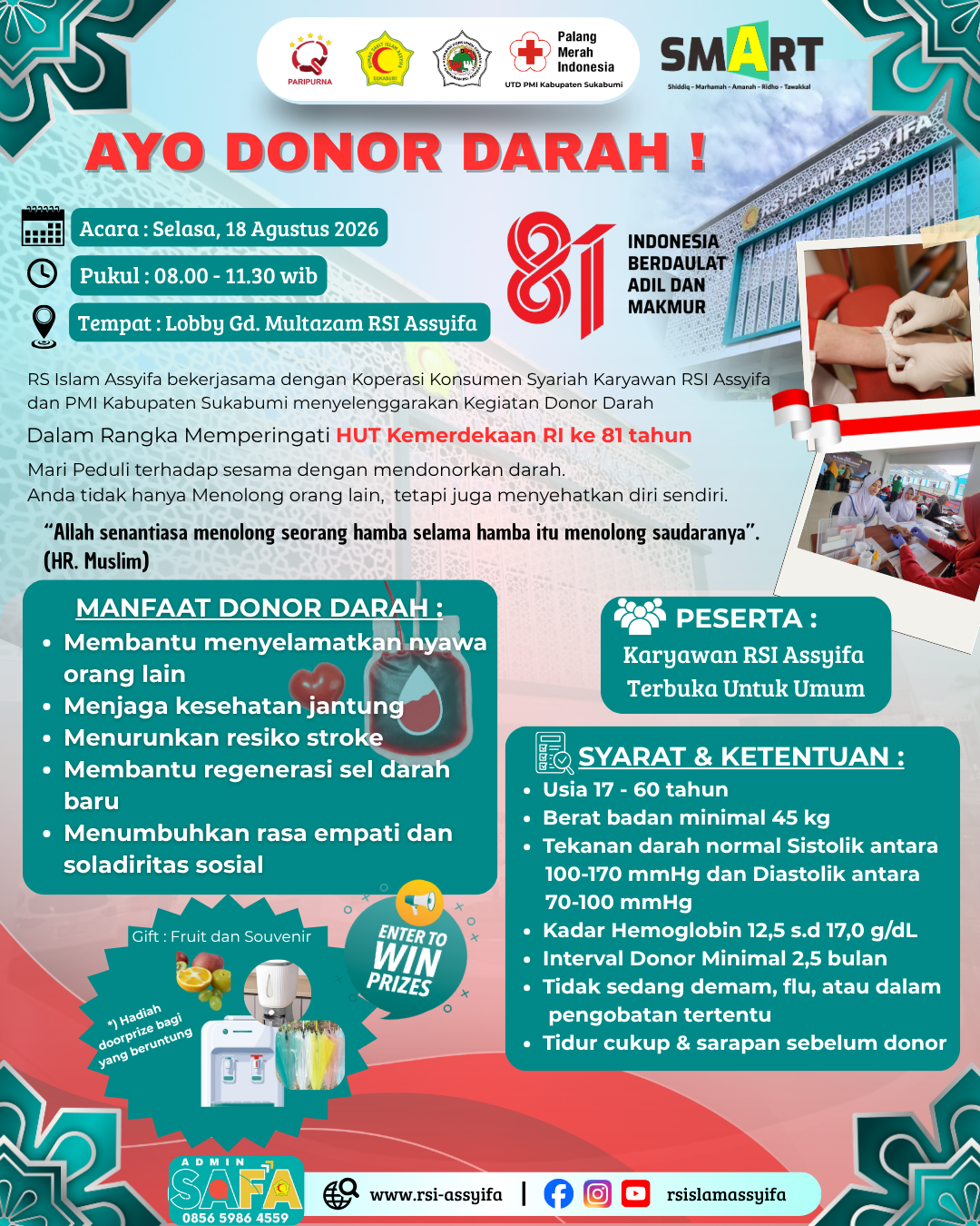 AYO DONOR DARAH.. SETETES DARAH SEJUTA HARAPAN. 